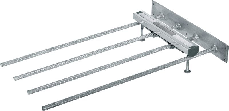 HAC Top-of-slab rebar channel for corners Cast-in anchor channels in standard sizes and lengths for top-of-slab corner applications