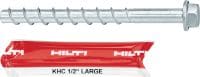 Kwik-X Dual Action anchor Dual Action anchor for fastening in concrete with performance of adhesive anchors and installation speed and simplicity of screw anchors