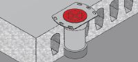 CFS-DID Drop-in device One-step firestop cast-in solution for pipe floor penetrations Applications 2