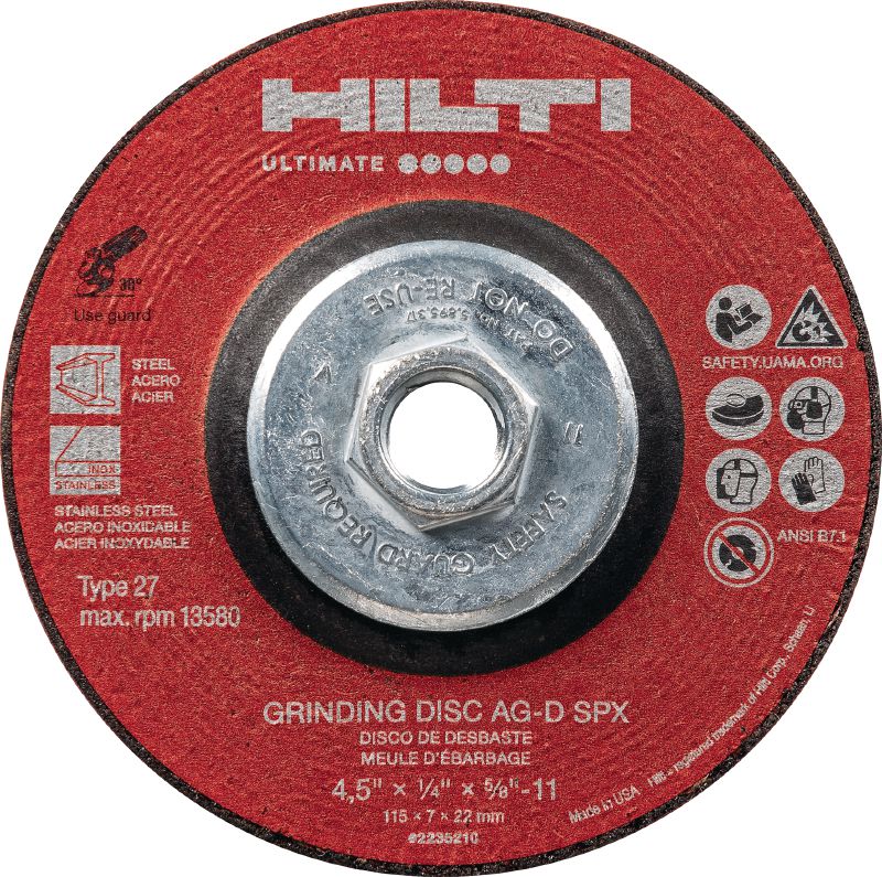 AG-D SPX Ceramic grinding disc Ultimate-performance ceramic grinding disc for fast, rough grinding – recommended for stainless steel (with hub)
