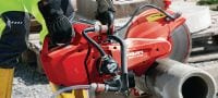 DSH 600-X Gas cut-off saw Compact and light top-handle 63 cc gas saw with blade brake – cutting depth up to 4-3/4 with 12 blades Applications 3