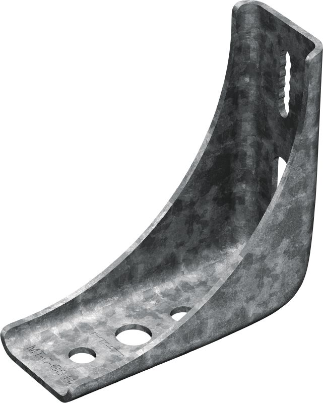 MT-C-GS HA OC Angle bracket Small, semi-adjustable and braced angle bracket, for box profiles and C-Channel structures with 3D loading in moderately corrosive environments
