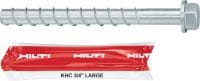 Kwik-X Dual Action Anchor Dual Action Anchor System includes KH-EZ screw anchors and KHC adhesive capsules. For fastening in concrete with performance of adhesive anchors and installation speed and simplicity of screw anchors