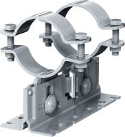 MP-PS 2-2 Pipe shoe Outdoor coated (OC) pipe shoe with height and slope adjustability for heavy industrial applications with outer pipe diameters of 21-328 mm (1/2 to 12)