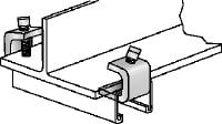 SBC Electrogalvanized beam clamps for attaching strut channels to steel beams for light-duty applications