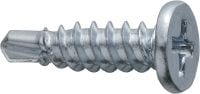 S-AD 1'-16 PPCH #2 SS316 Self-drilling facade screws Self-drilling screw (A4 stainless steel) without washer for DBV (drained & back-ventilated) rainscreen façade installation (up to 0.16 inch)