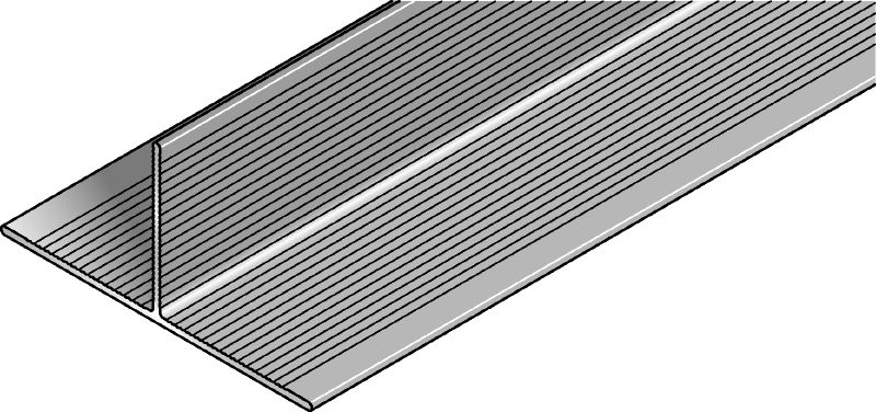 MFT-T Rail T-shaped aluminum rail for assembling vertical and horizontal façade panel substructures