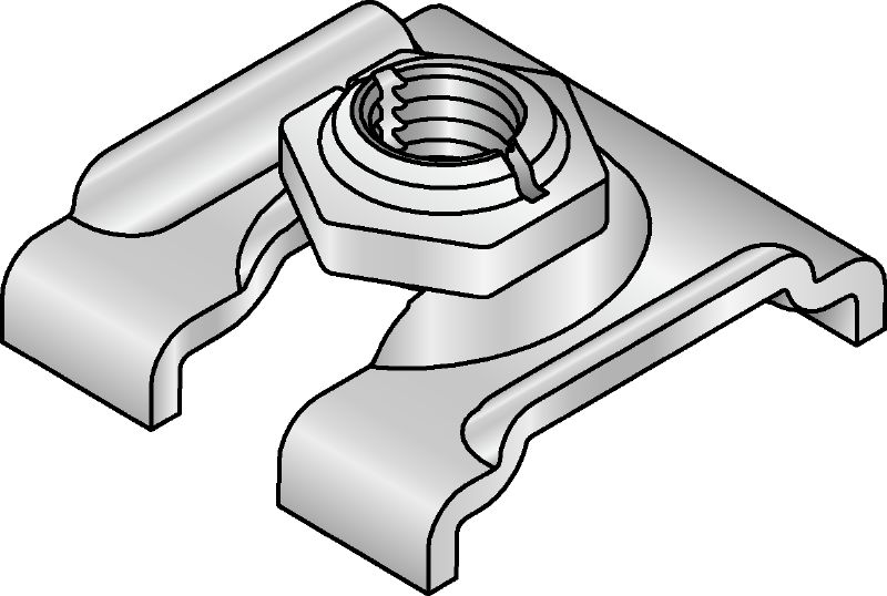 MH-SLT Slotted washer and split nut for quick installation of trapeze hangers