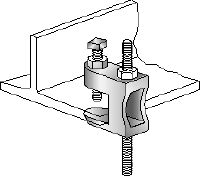 BC-WM Wide-mouth beam clamp for attaching threaded rods to structural beams