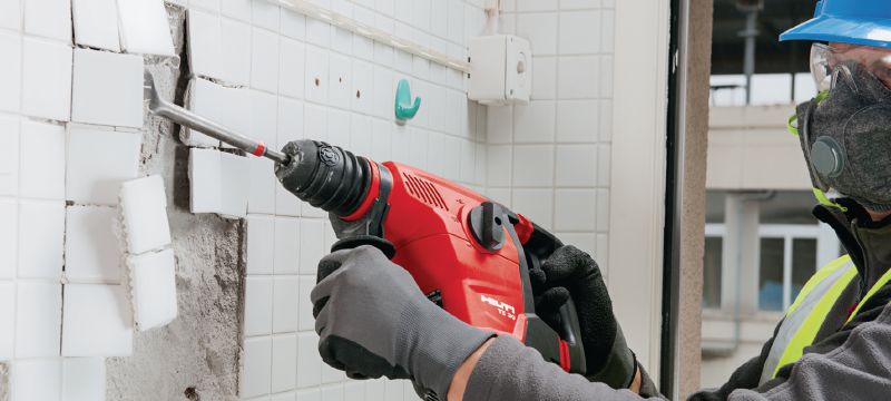 TE 30-AVR Rotary hammer Powerful SDS Plus (TE-C) rotary hammer for heavy-duty concrete drilling and corrective chiseling, with Active Vibration Reduction (AVR) Applications 1