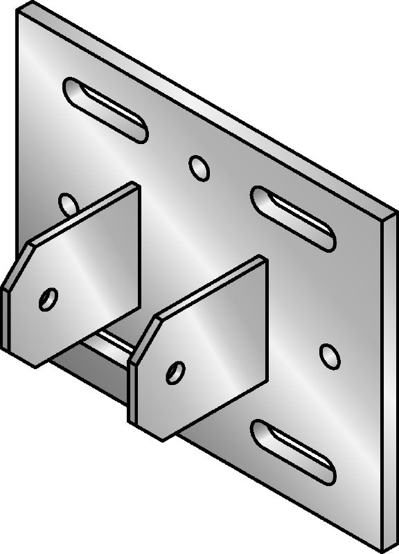 MIC MAH Hot-dip galvanized (HDG) multi-angle connector for fastening MI girders to steel beams at an angle