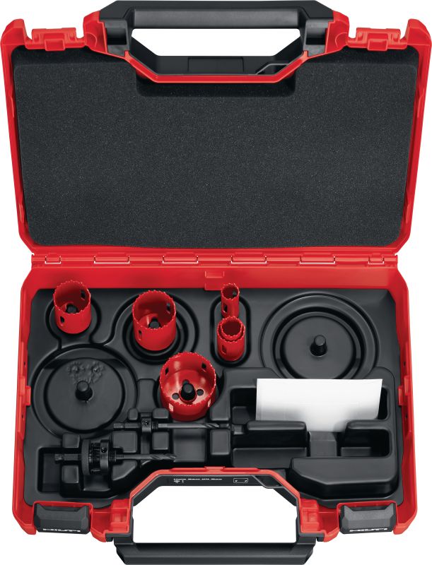 Hole Saw Kit Hole Saw Kits available as ready to use sets for different purposes.