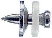 X-CR S12 Stainless steel nails with washer Single nail for use with powder actuated tools on steel in corrosive environments