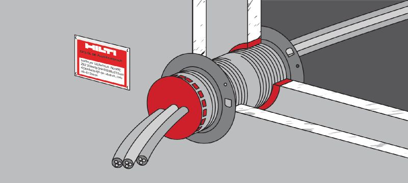 CFS-SL SK Firestop sleeve kit Two-step solution for sealing cable penetrations requiring a sleeved opening Applications 1