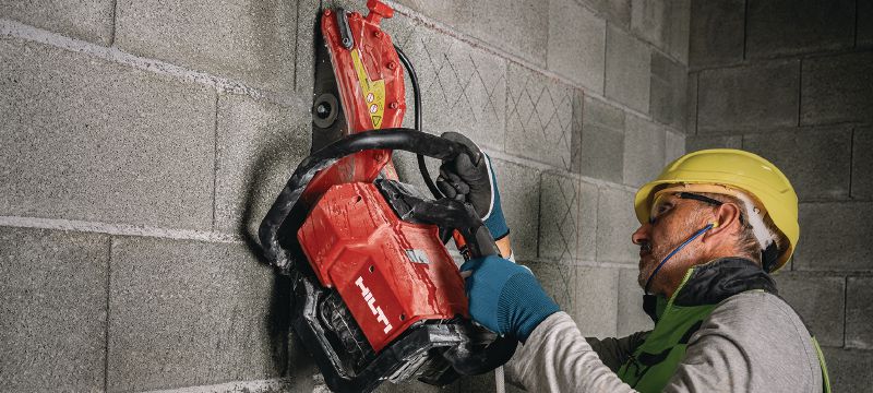 DSH 600-22 ATC 12 Battery-powered cut-off saw Compact top-handle battery cut-off saw, for cutting up to 4-3/4 with 12 blades in concrete, masonry, and metal (Nuron battery platform) Applications 1