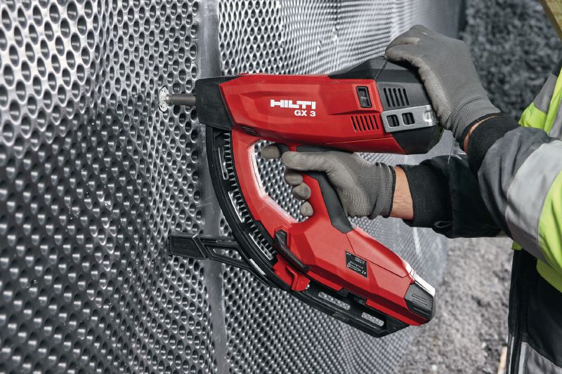 GX 3 Gas-actuated fastening tool Gas nailer with single power source for drywall track, electrical, mechanical and building construction applications Applications 1