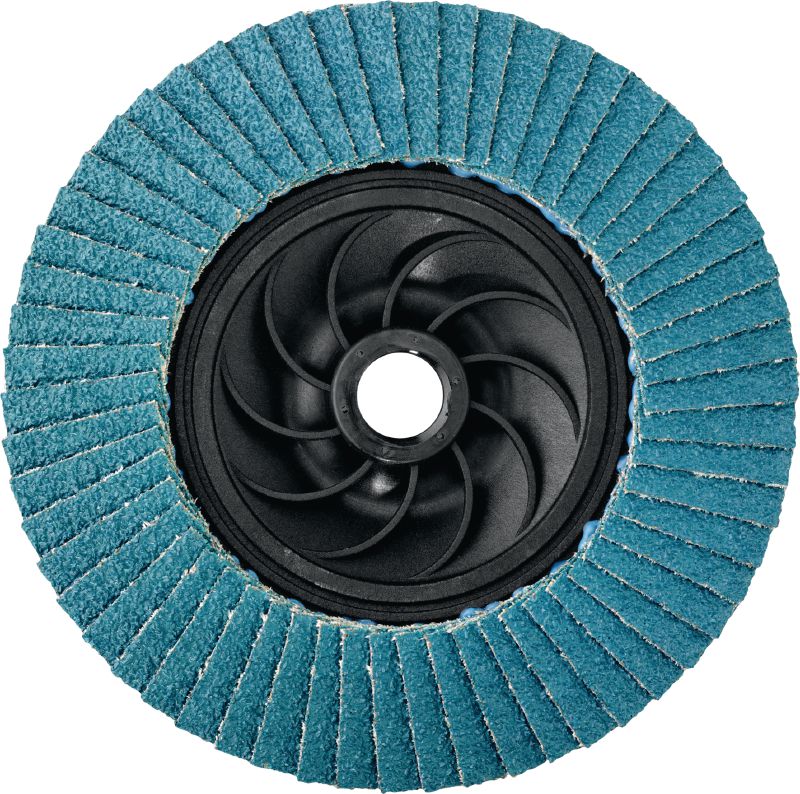 AF-D FT PL SP Flap disc Premium plastic-backed flat flap discs with thread for rough to fine grinding of stainless steel, steel and other metals