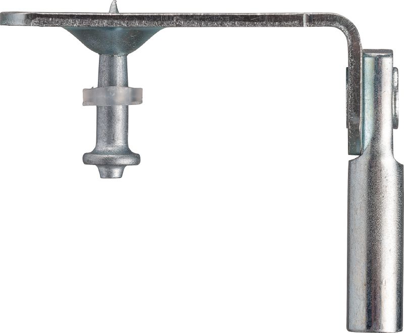 X-DR ALH Rod hanger with nail Rod hanger with pre-mounted nail for use with powder-actuated tools on tough concrete