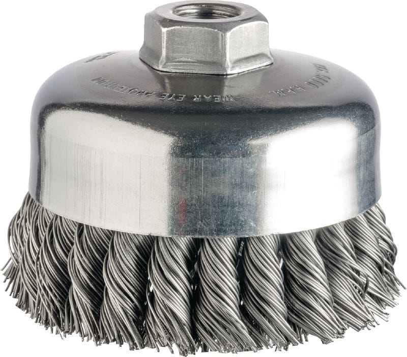 Finishing wire cup brush Wire cup brush for removing rust and paint using angle grinders