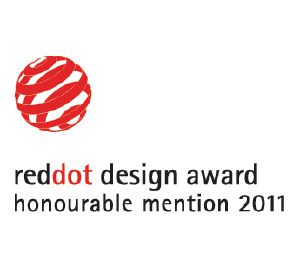 This product has been awarded the "Honourable Mention" Red Dot Communication Design Award