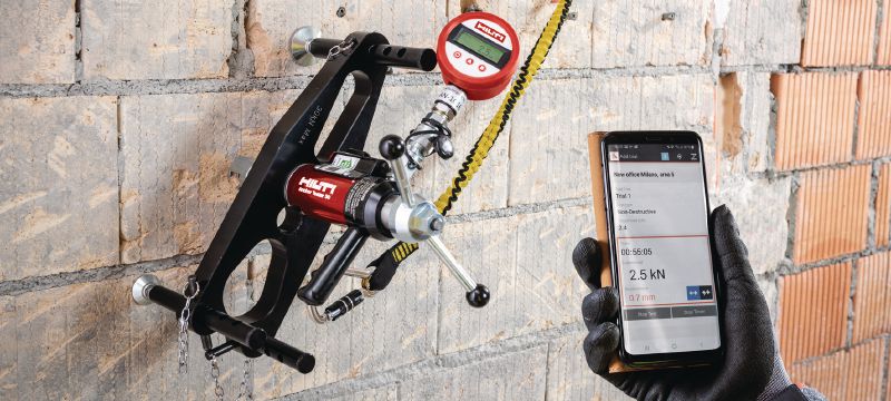 On-site anchor testing services On-site resistance and proof load testing for post installed anchors and rebar
