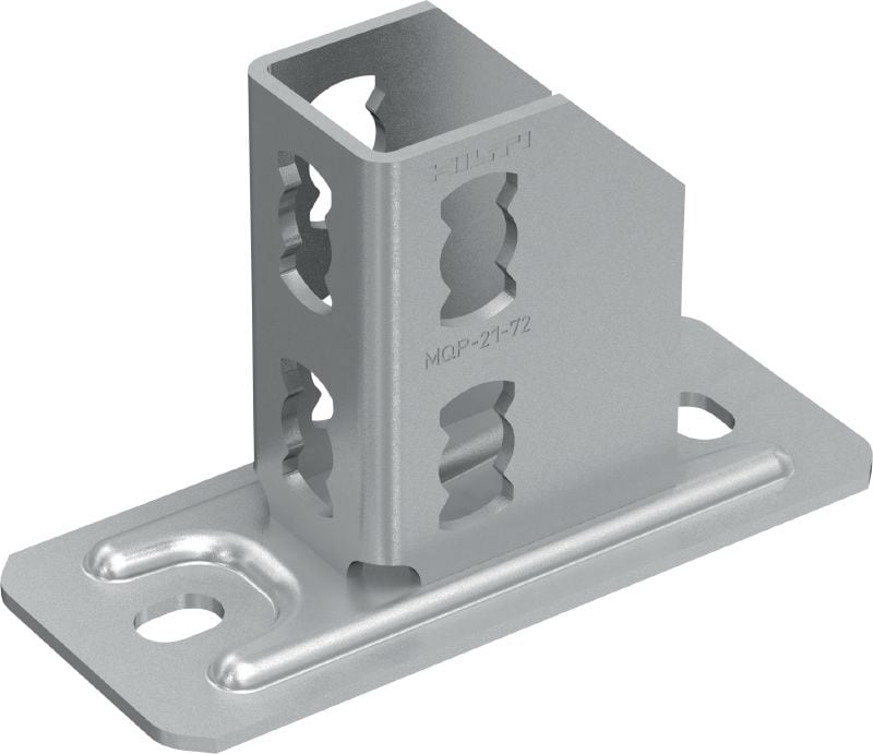 MQP-21-72 Channel foot Galvanized channel foot for fastening MQ channels to concrete