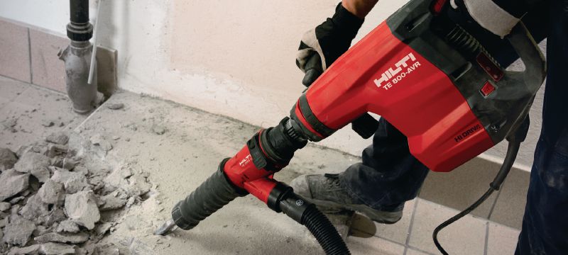 TE 800-AVR TE-S demolition hammer Very powerful TE-S demolition hammer for heavy-duty chiseling in concrete, with Active Vibration Reduction (AVR) Applications 1