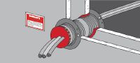 CFS-SL SK Firestop sleeve kit Two-step solution for sealing cable penetrations requiring a sleeved opening Applications 1