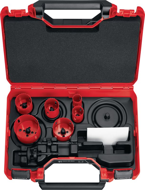 Hole Saw Kit Hole Saw Kits available as ready to use sets for different purposes.