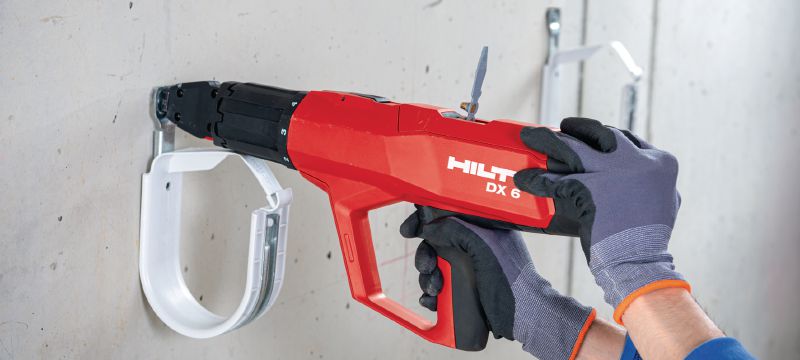 DX 6 Powder-actuated nailer kit Fully automatic powder-actuated nailer – wall and formwork kit Applications 1