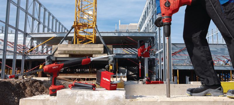 TE-YRT Hole roughening tool Tool for roughening smooth diamond cored-holes in concrete Applications 1