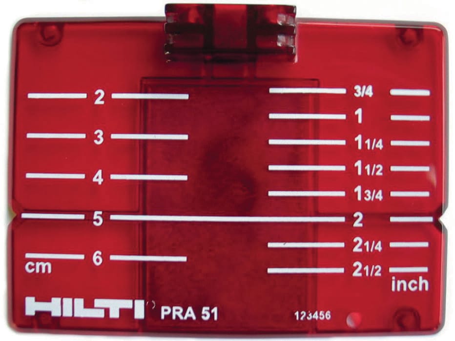 imperial/metric PRA 51 measuring systems Hilti HIlti 285416 Target plate 