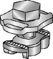 MQN-HDG plus Hot-dip galvanized (HDG) channel connector for joining any elements with a butterfly opening