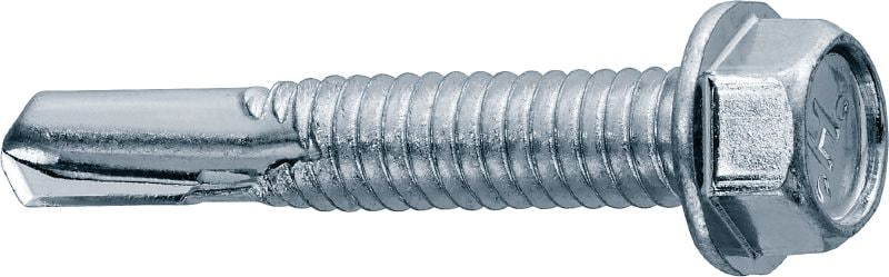 S-MD HWH #4, #5 Self-drilling metal screws Self-drilling screw (zinc-plated carbon steel) with superior corrosion resistance without washer for thick metal-to-metal fastenings (up to 0.5 in)