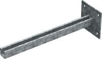 MQK-158/4 Hot-dip galvanized (HDG) 4-hole bracket for Hilti strut channel in medium-duty outdoor applications