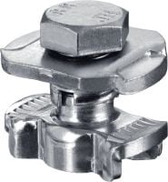 MQN Push button Electro-galvanized channel connector for joining any modular support elements with a butterfly opening