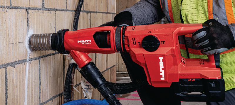 TE 50-22 Cordless Rotary Hammer Ultimate class cordless rotary hammer drill with lighter weight, more power and less vibration for drilling and chiseling in concrete Applications 1