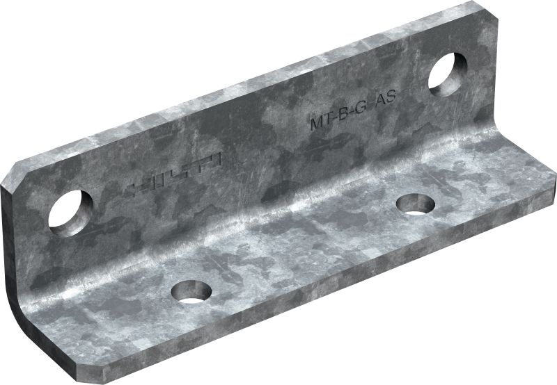 MT-B-G AS OC Base connector Hot-dip galvanized base connector for fastening MT-70 and MT-80 girders to structural steel in moderately corrosive environments