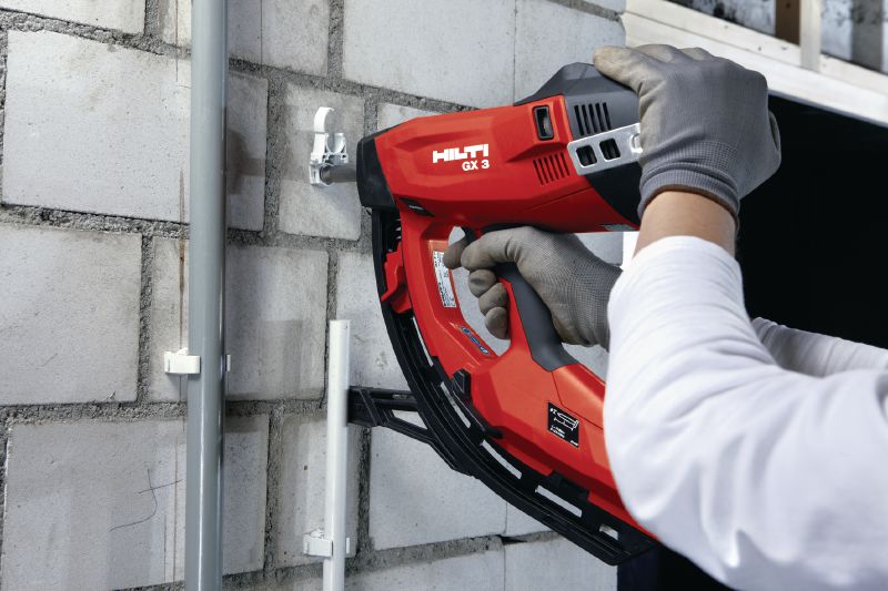 GX 3-ME Gas-actuated fastening tool Gas nailer with single power source for electrical and mechanical applications Applications 1