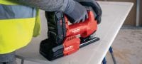 SJD 6-22 Cordless jigsaw Powerful top-handle cordless jigsaw with optional on-board dust collection for precise straight or curved cuts (Nuron battery platform) Applications 3
