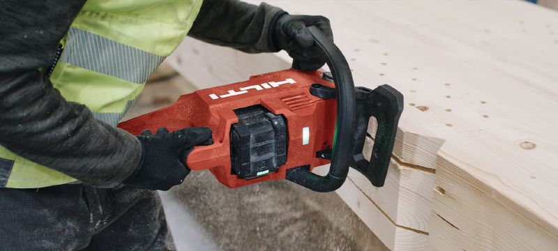 SCN 60-22 Cordless chainsaw 16” | 40cm battery chainsaw for wood demolition and cutting wood beams, CLT, and timber (Nuron battery) Applications 1