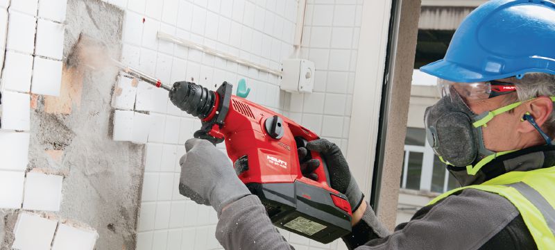 TE 30-A36 Cordless rotary hammer Powerful SDS Plus (TE-C) cordless rotary hammer for heavy-duty concrete drilling and corrective chiseling Applications 1