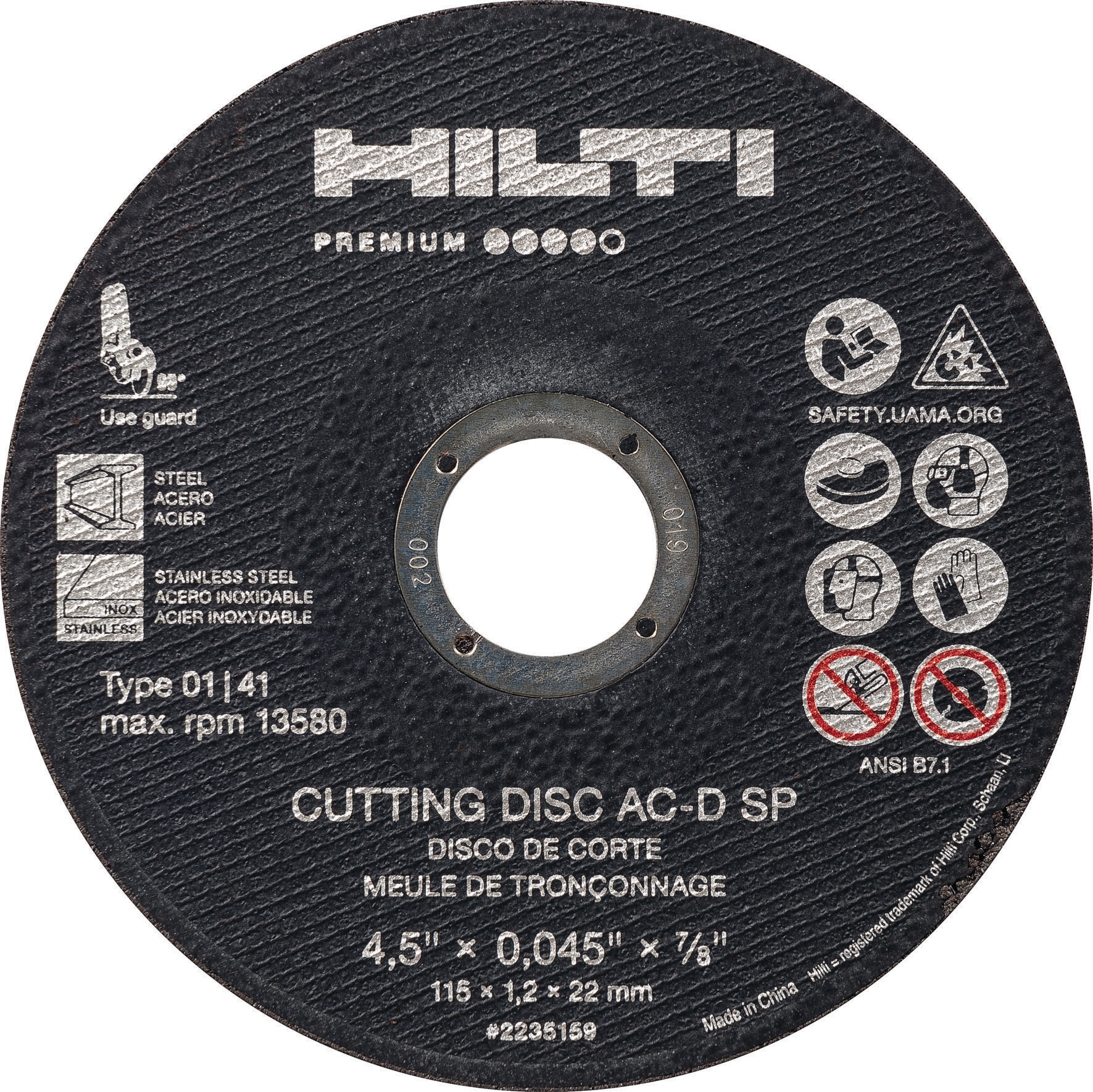 Hilti cut shop off wheels