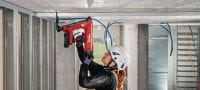 BX 4-IF-22 Cordless concrete nailer (IF edition) Nuron battery-powered cordless nailer for fastening drywall track and light-duty materials to concrete, steel, and masonry Applications 3