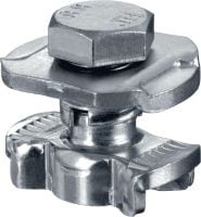 MQN Push button Electro-galvanized channel connector for joining any modular support elements with a butterfly opening