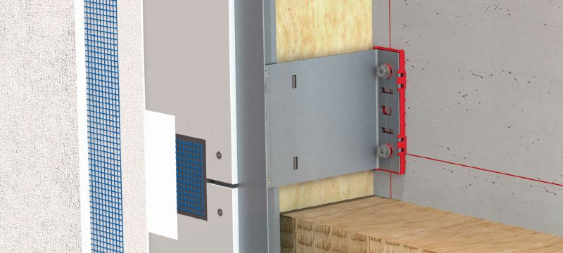 FOX VI L Bracket Versatile wall bracket for installing ventilated façade substructures Applications 1