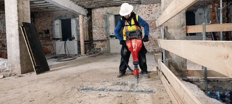 TE 2000-22 Cordless jackhammer Powerful and light cordless jackhammer for breaking up concrete and other demolition work (Nuron battery platform) Applications 1