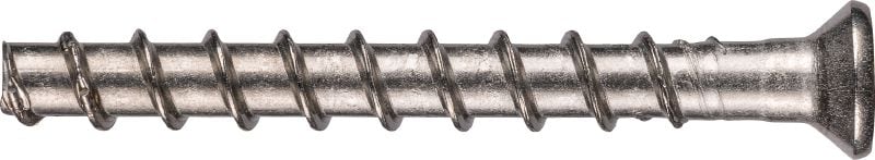 KH-EZ C SS316 Screw anchor Ultimate-performance screw anchor for quicker corrosion-resistant fastenings in concrete and grout-filled CMU (stainless steel 316, countersunk head)