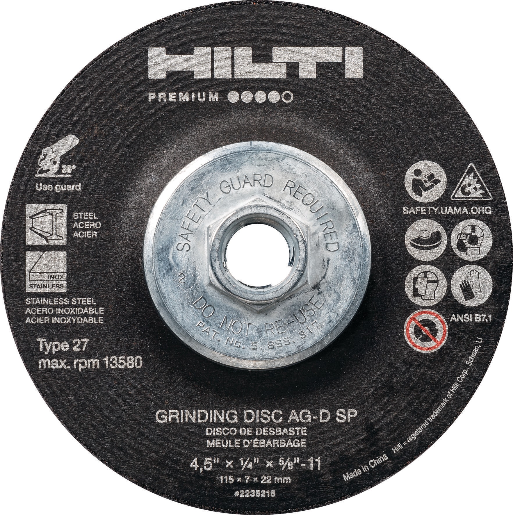 AG-D SP Grinding disc - Abrasives - Hilti USA