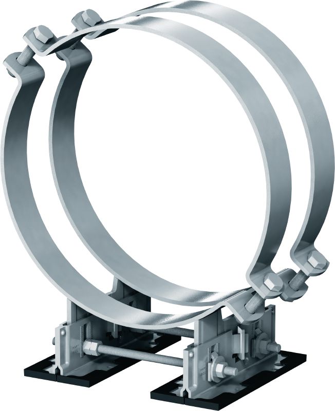 MP-PS 4-2 Pipe shoe Outdoor coated (OC) pipe shoe with height and slope adjustability for heavy industrial applications with outer pipe diameters of 217-610 mm (8 to 24)